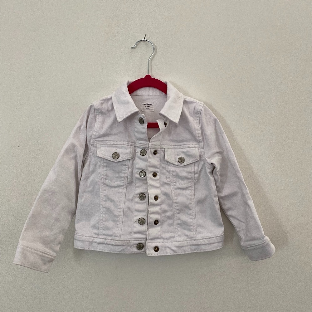 GAP Girl's White Denim Jacket